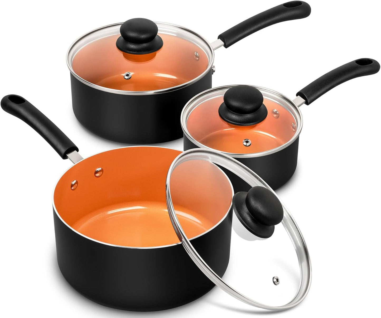 MICHELANGELO Nonstick Sauce Pan Set for Easy Cooking and Cleaning