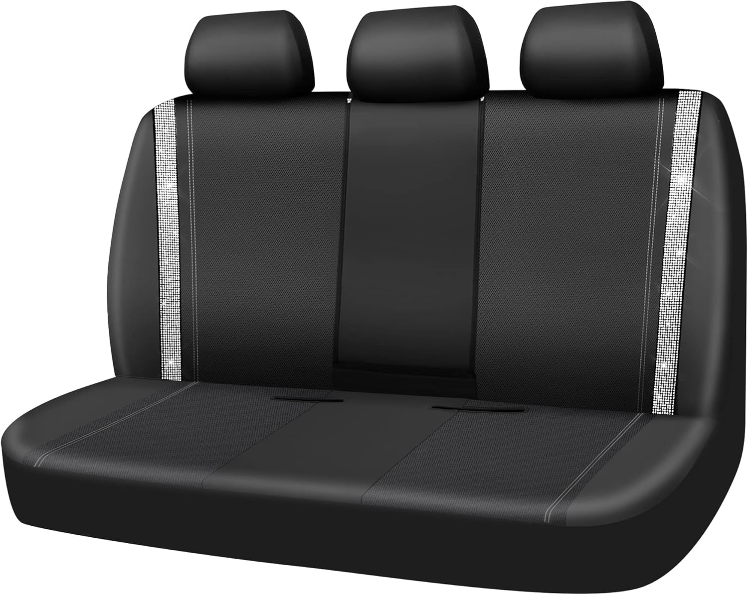 Bling Rhinestone Leather Back Seat Cover for Stylish Cars