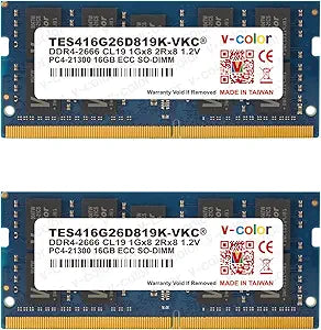 V-Color 32GB ECC SO-DIMM DDR4 2666MHz for NAS Micro Servers