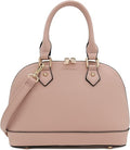 Zip-Around Saffiano Classic Dome Satchel - Structured Multi Pocket