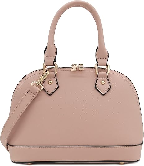 Zip-Around Saffiano Classic Dome Satchel: Stylish and Functional