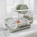 Dish Drying Rack 2-Tier 304 Stainless Steel - Space Saving Counter
