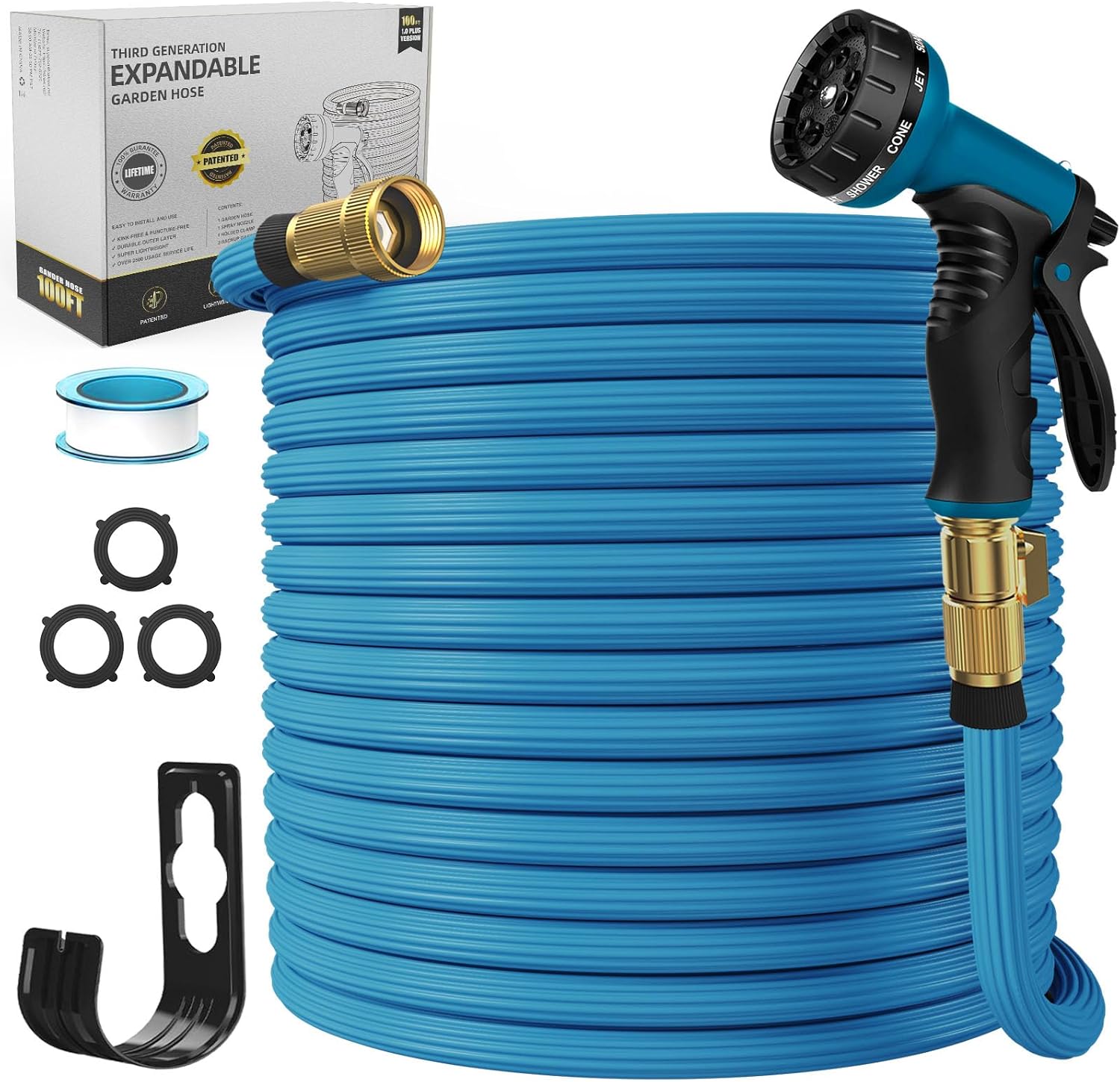 Lefree Expandable Garden Hose 100ft - No Kinks, Durable Design