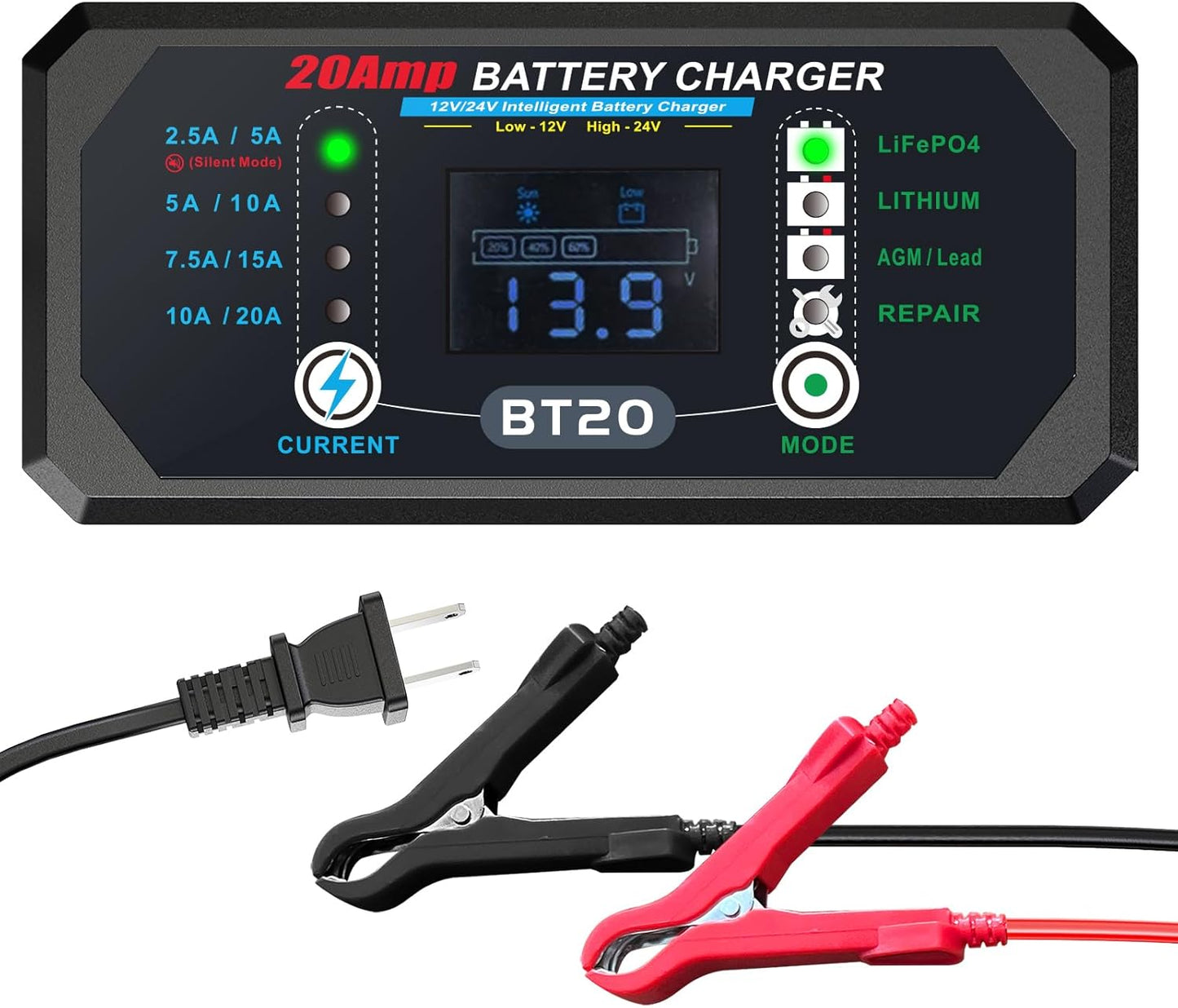 Fast Charge: YUFAY 12V/20V Smart Battery Charger
