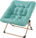 Comfy Faux Fur Folding Lounge Chair - Oversized Mint Comfort