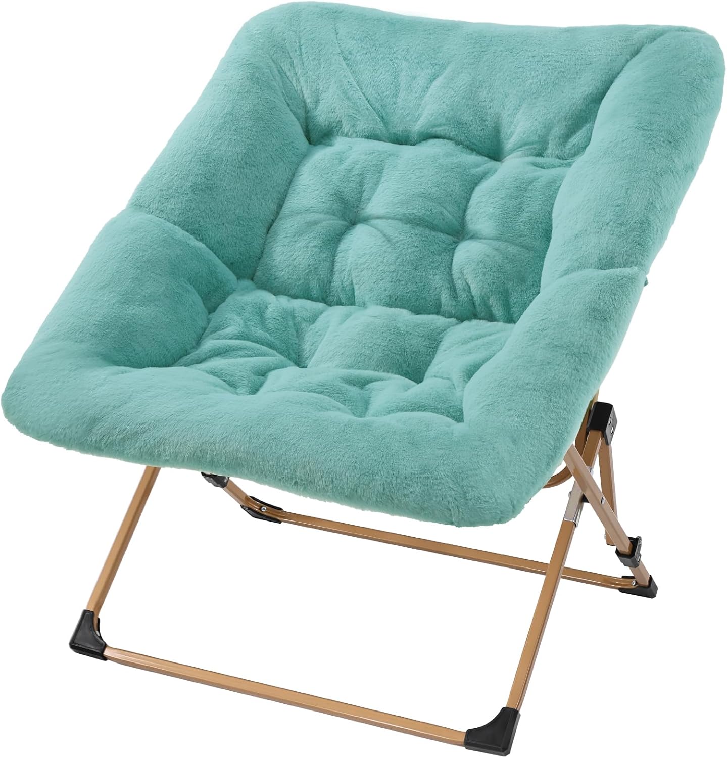 OAKHAM Comfy Chair for Adults - Soft Faux Fur Folding Lounge