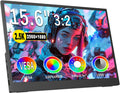 2.5K Portable Monitor 15.6in UHD Display for Gaming & Work