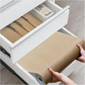 Beige Drawer and Shelf Liner 12 in X 30 ft - Non-Slip Thick Mat