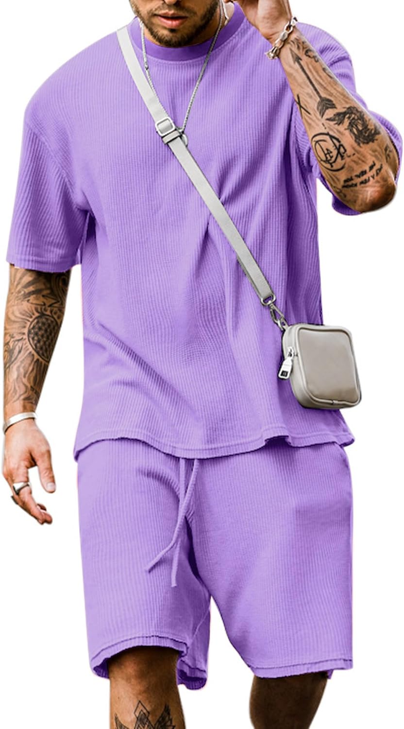 Babioboa Men's Short Sleeve Tracksuit for Summer Comfort