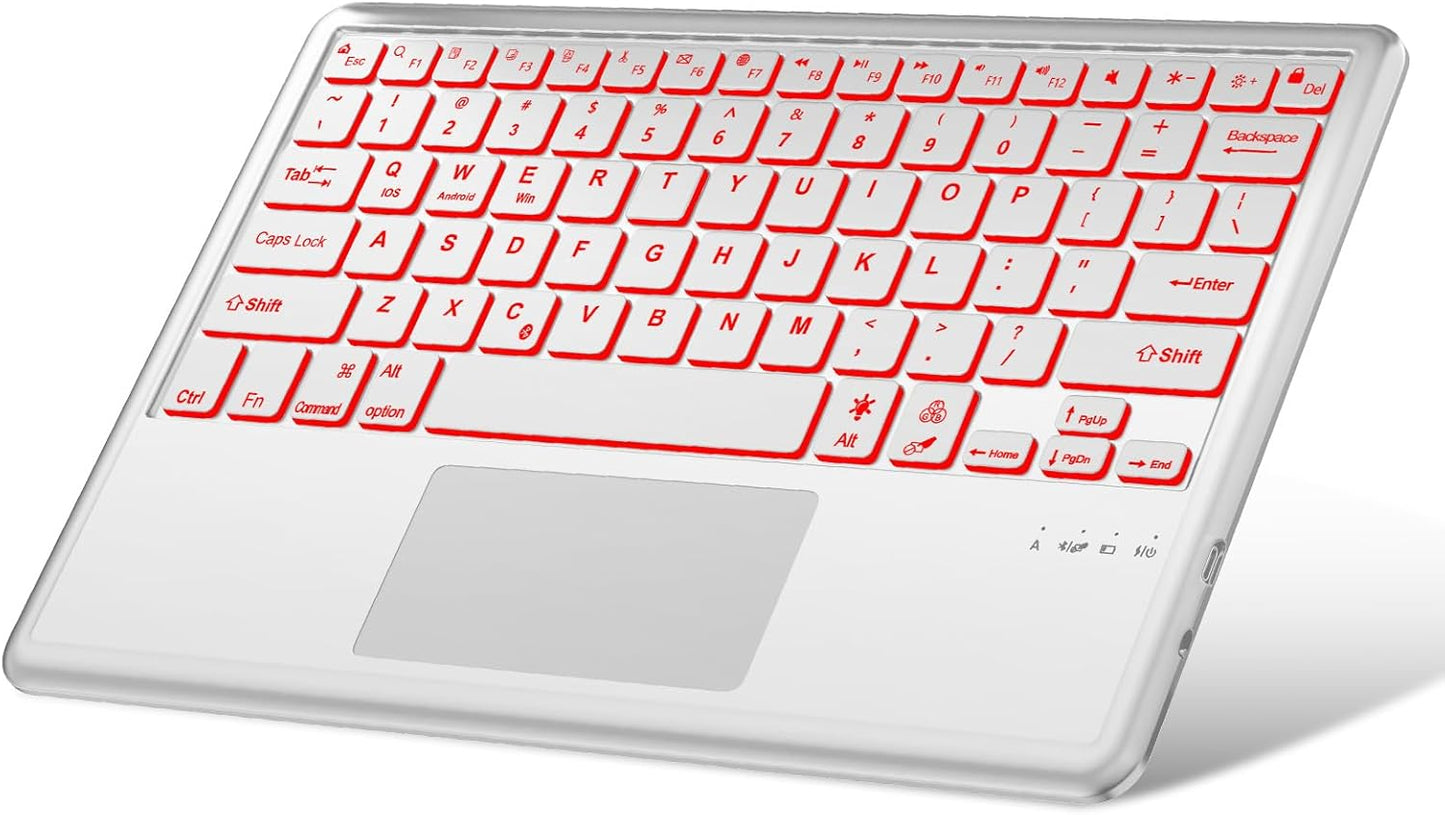 KVAGO Slim 7-Color Backlit Bluetooth Keyboard