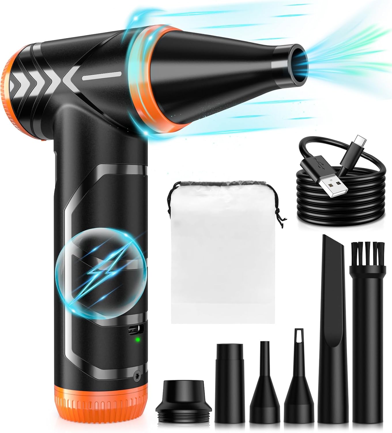 Rechargeable Electric Air Blower - No Cans Needed!