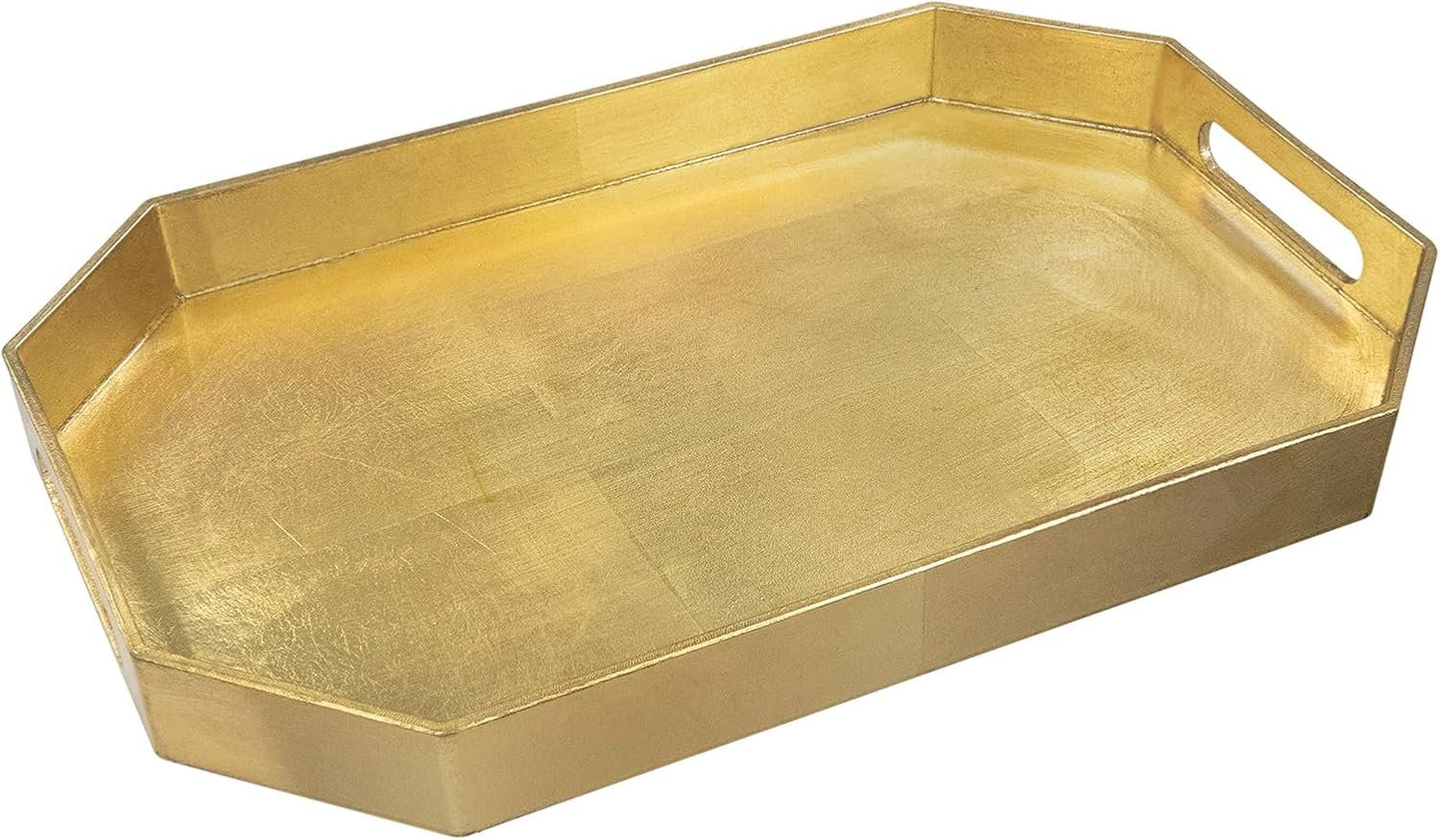 MAONAME Gold Decorative Tray with Handles for Versatility