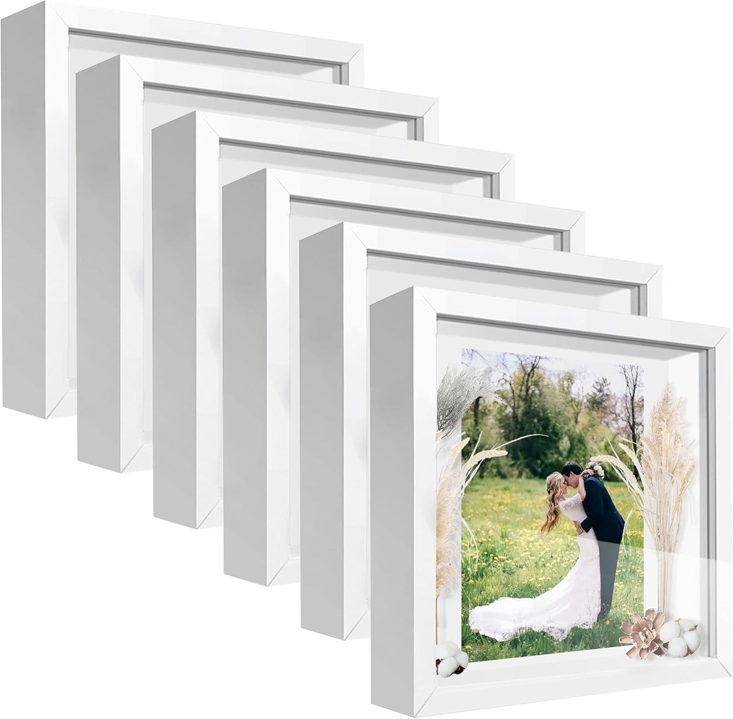 8x8 Shadow Box Frame Display Case for Memorabilia and Crafts