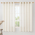 LAMIT Linen Curtains 63 Inch Length for Chic Living Spaces