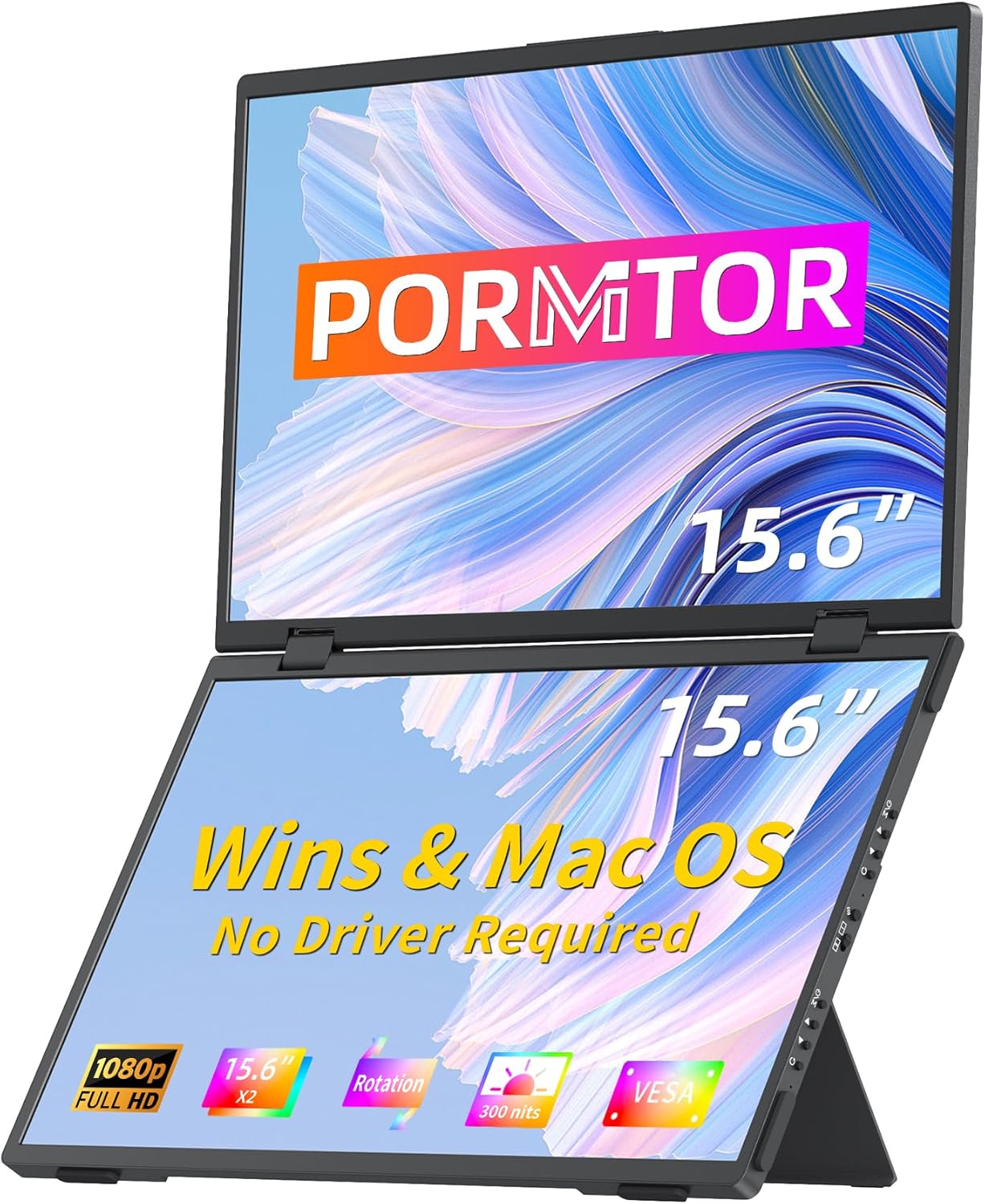 Triple Screen Laptop Travel Monitor - Portable Pornitor