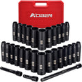 1/2-Inch Drive Impact Socket Set 29-Piece - Durable Cr-V Deep Sockets