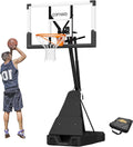 Portable Basketball Hoop 44 in Base with 5.25-10 ft Adjustment