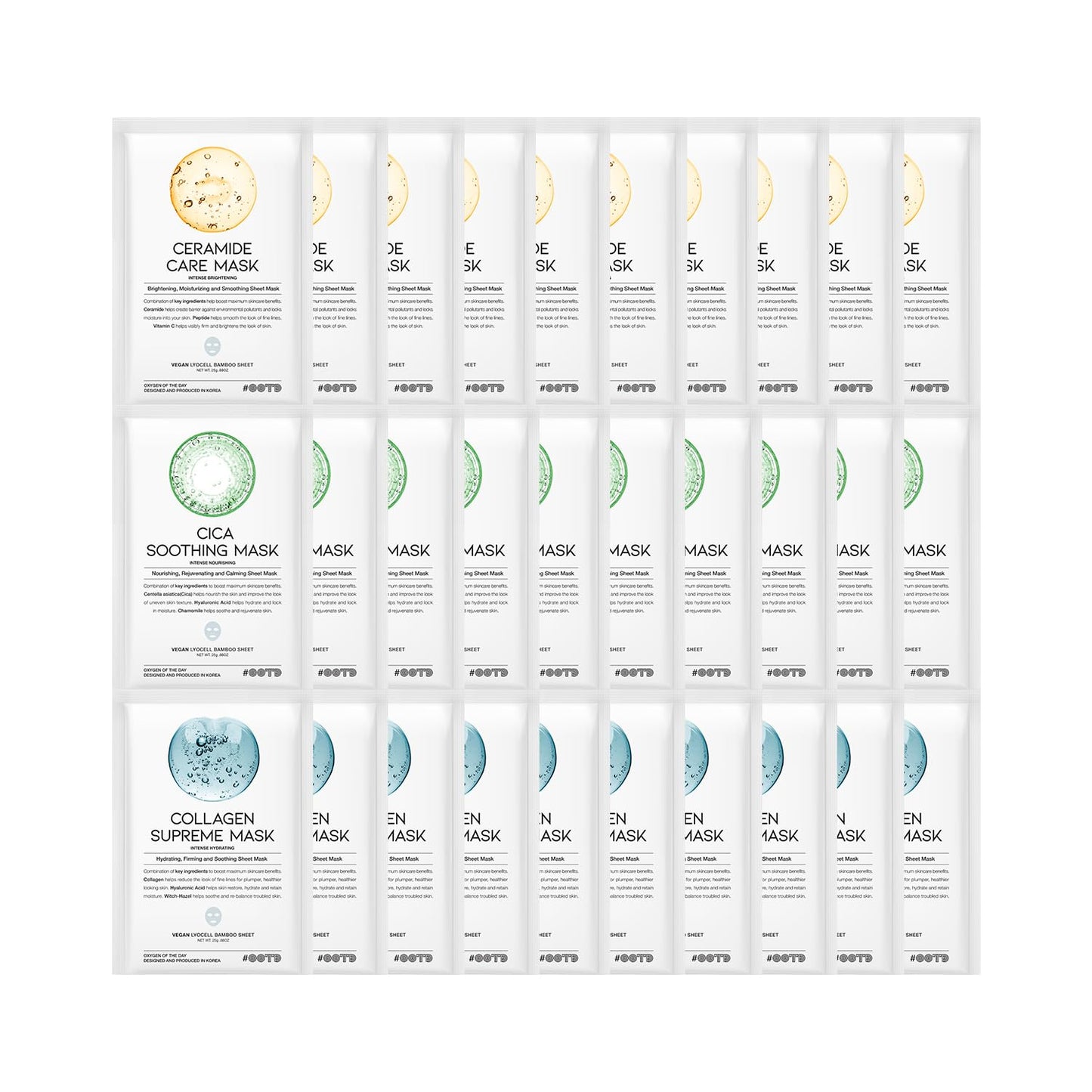 Hydrating Soothing Sheet Masks Gift Set for Sensitive Skin