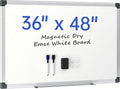 48 in x 36 in Large Magnetic Whiteboard for Wall - Big Writing Surface