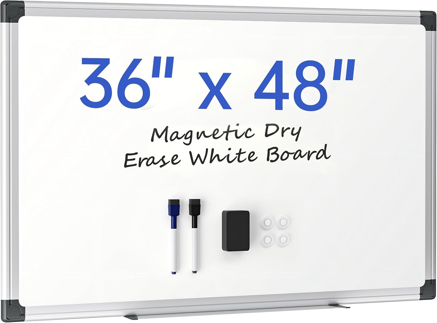 VUSIGN 48in x 36in Large Magnetic Whiteboard for Wall Use