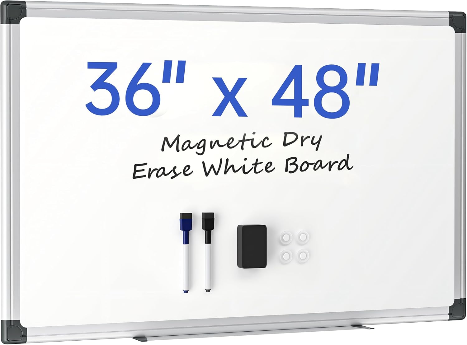 VUSIGN 48in x 36in Large Magnetic Whiteboard for Wall Use