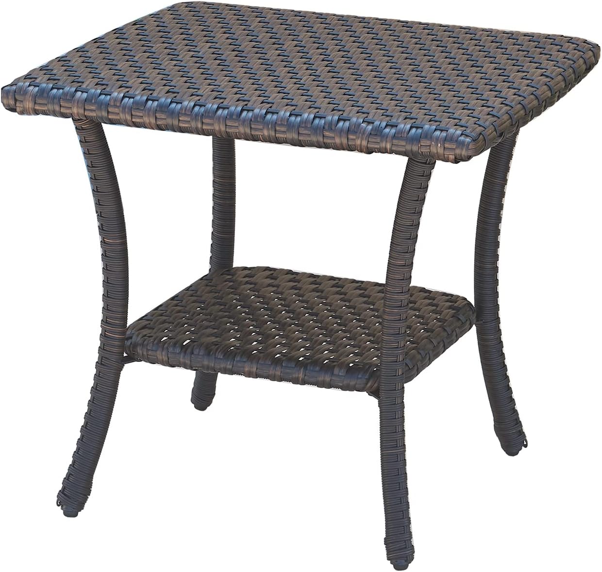Rilyson Outdoor Coffee Table - Stylish Wicker Rattan Design
