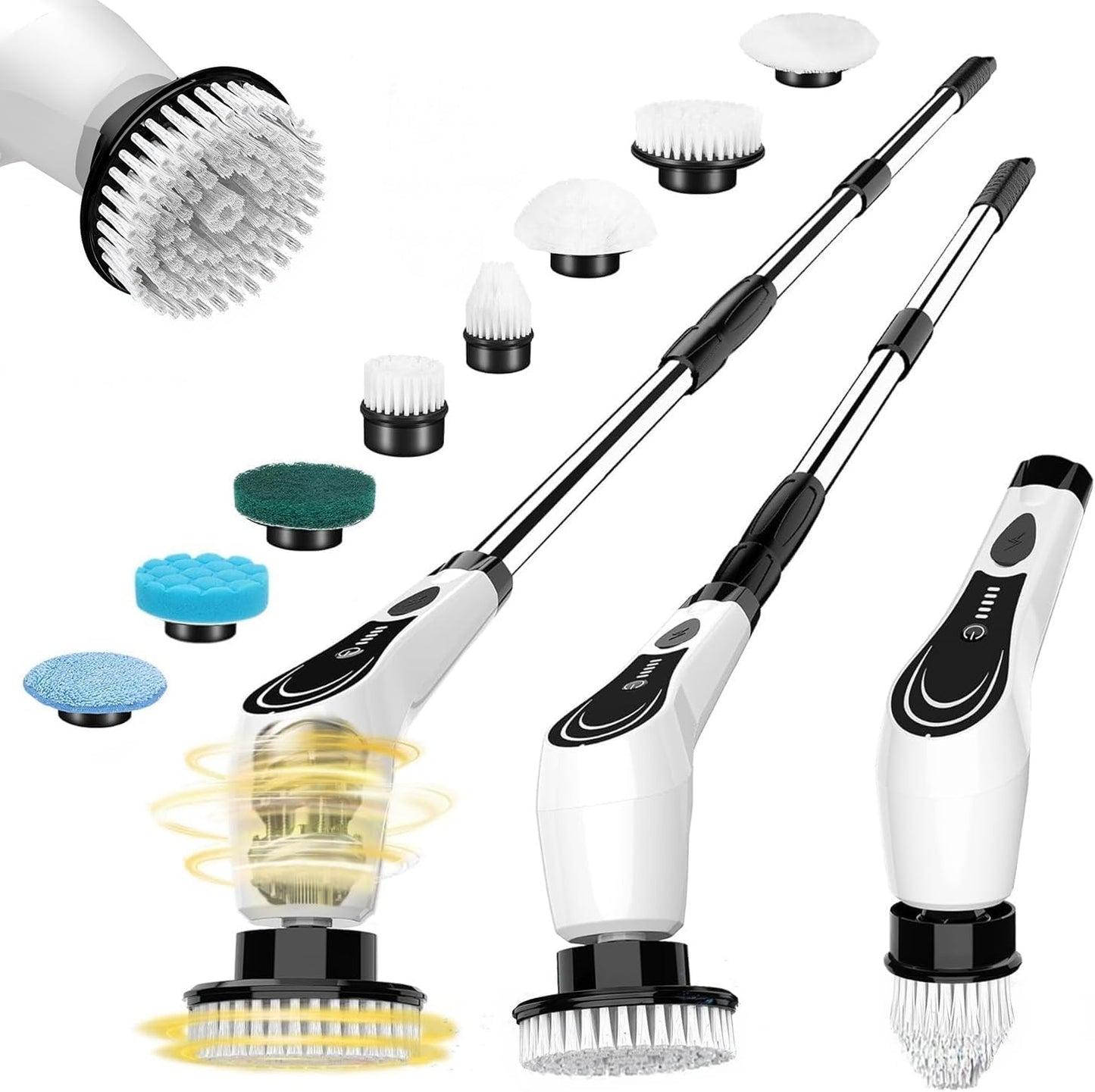 Electric Spin Scrubber with 8 Brush Heads for Effortless Cleaning