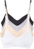 Kalon Womens 4 Pack Demi Padded Bralette Wireless Comfortable Bra Pads