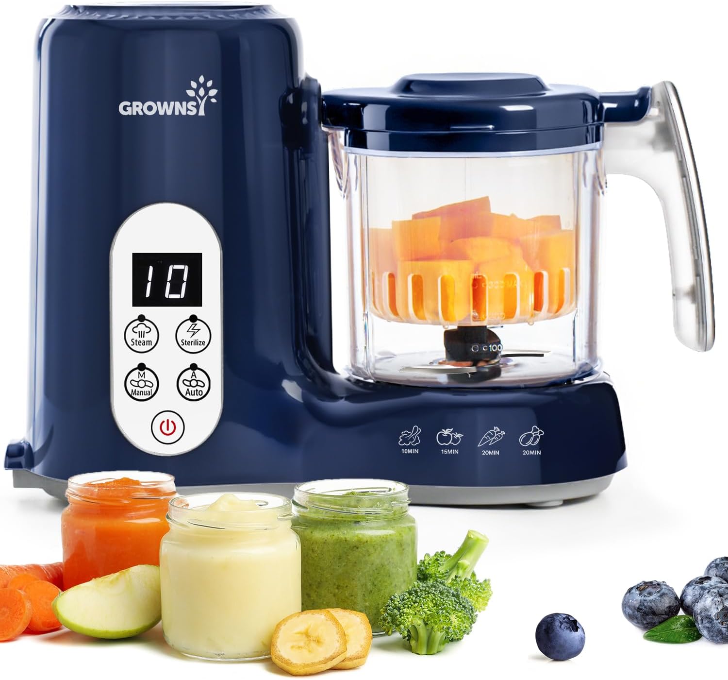 GROWNSY Baby Food Maker: Steam, Blend, and Puree with Ease