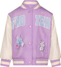 Disney Junior Girls Varsity Bomber Jacket for Toddlers to Kids