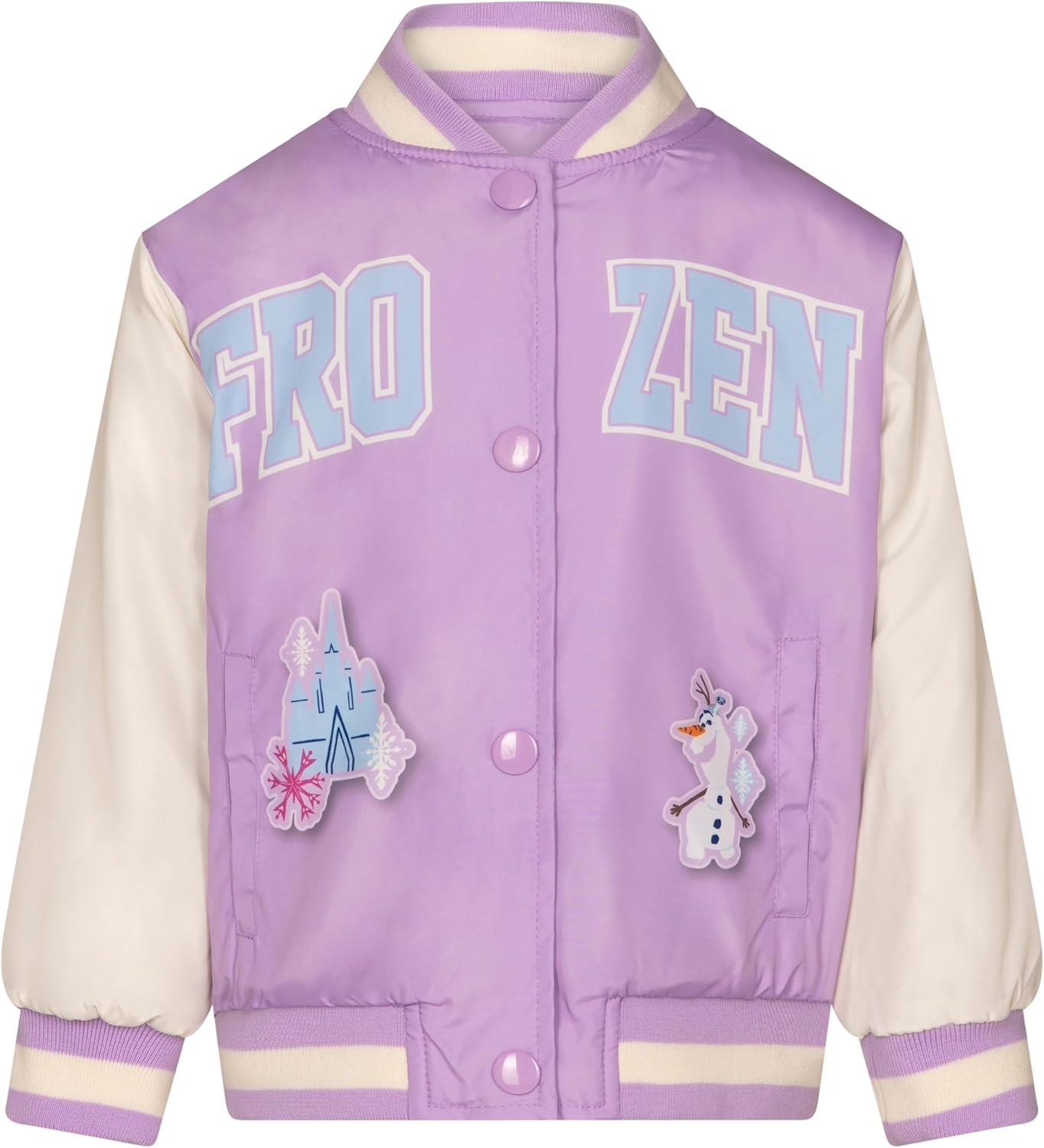 Disney Junior Girls Varsity Bomber Jacket for Toddlers to Kids