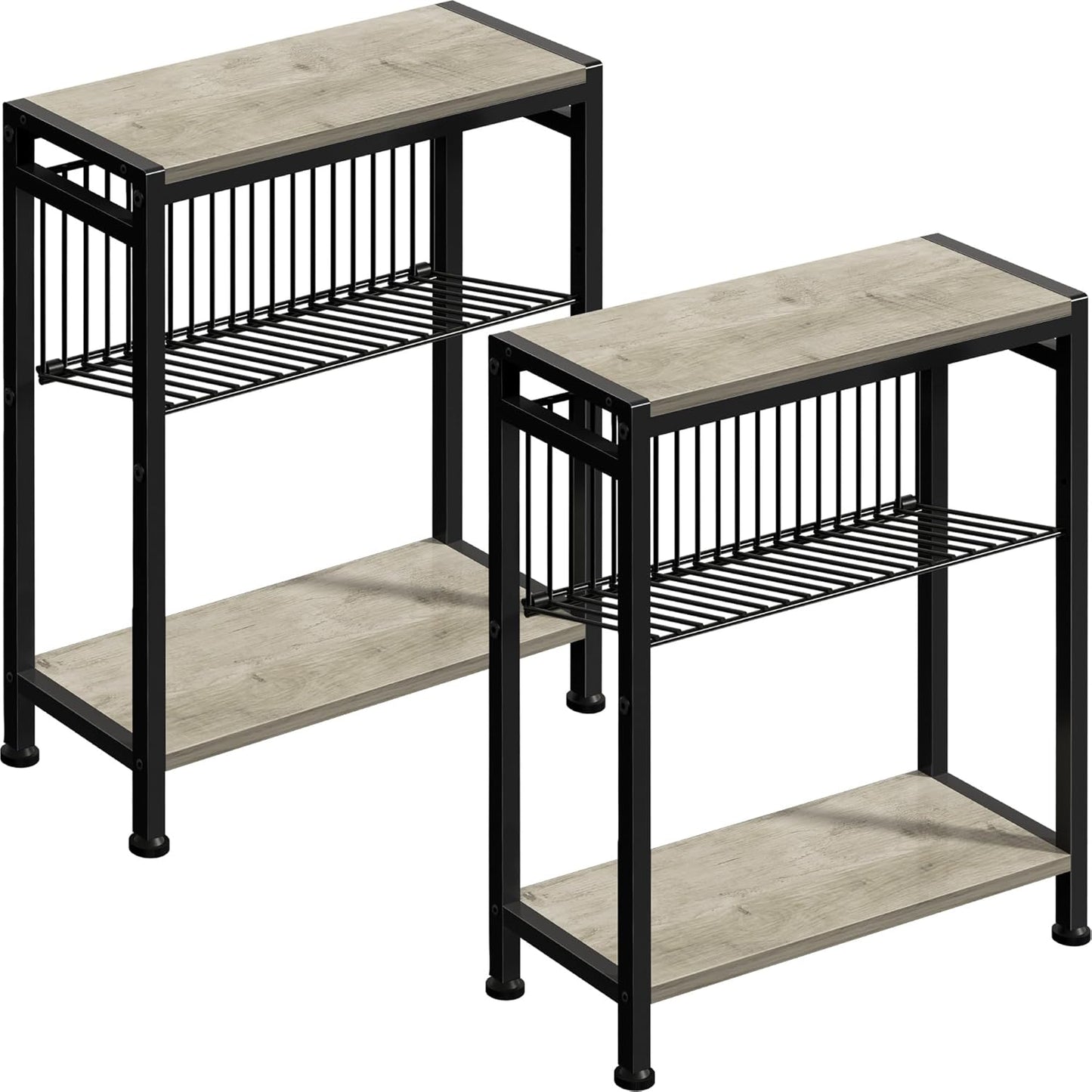 Small Side Table Set of 2 for Space Saving and Storage