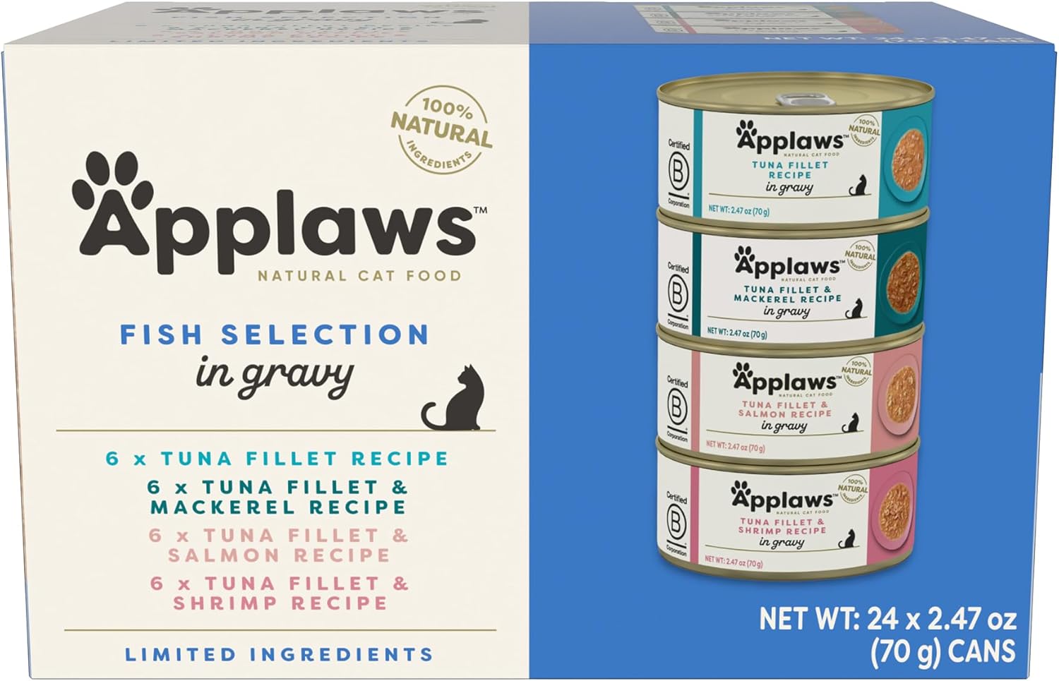 Applaws Natural Wet Cat Food in Gravy for Healthy Cats