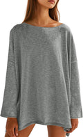Tankaneo Womens Long Sleeve Oversized Lightweight Sweater Tunic