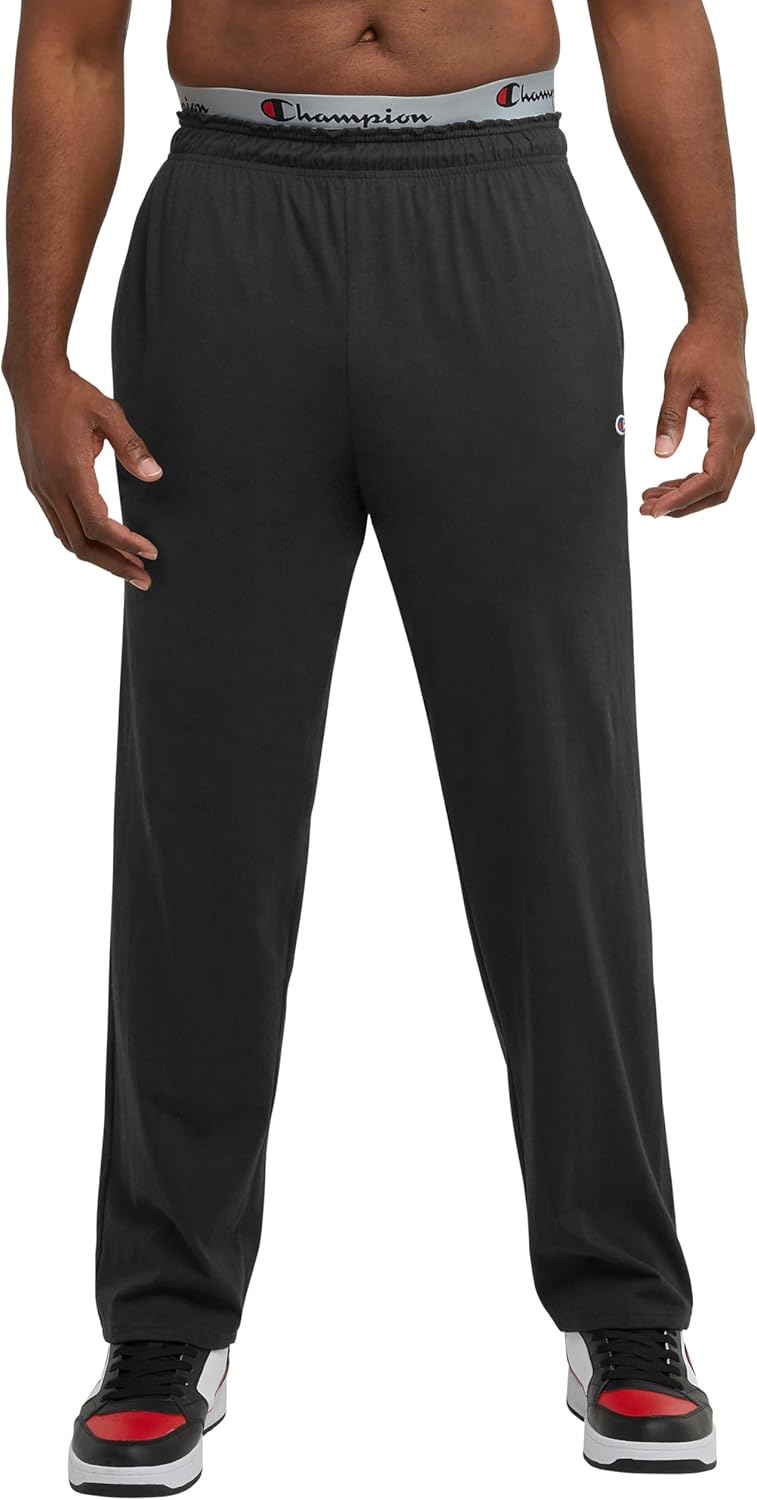 Champion Men's Lightweight Open-hem Lounge Pants for Comfort