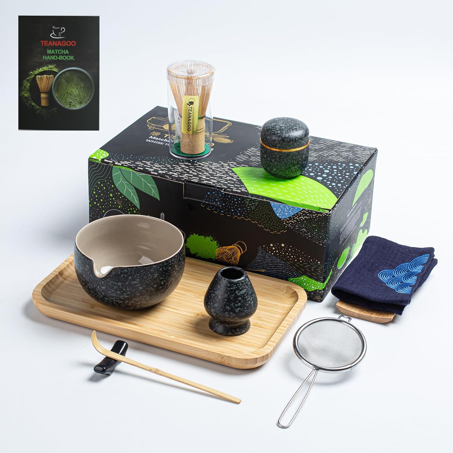 Complete 10-Piece Matcha Whisk Set for Tea Ceremony Lovers