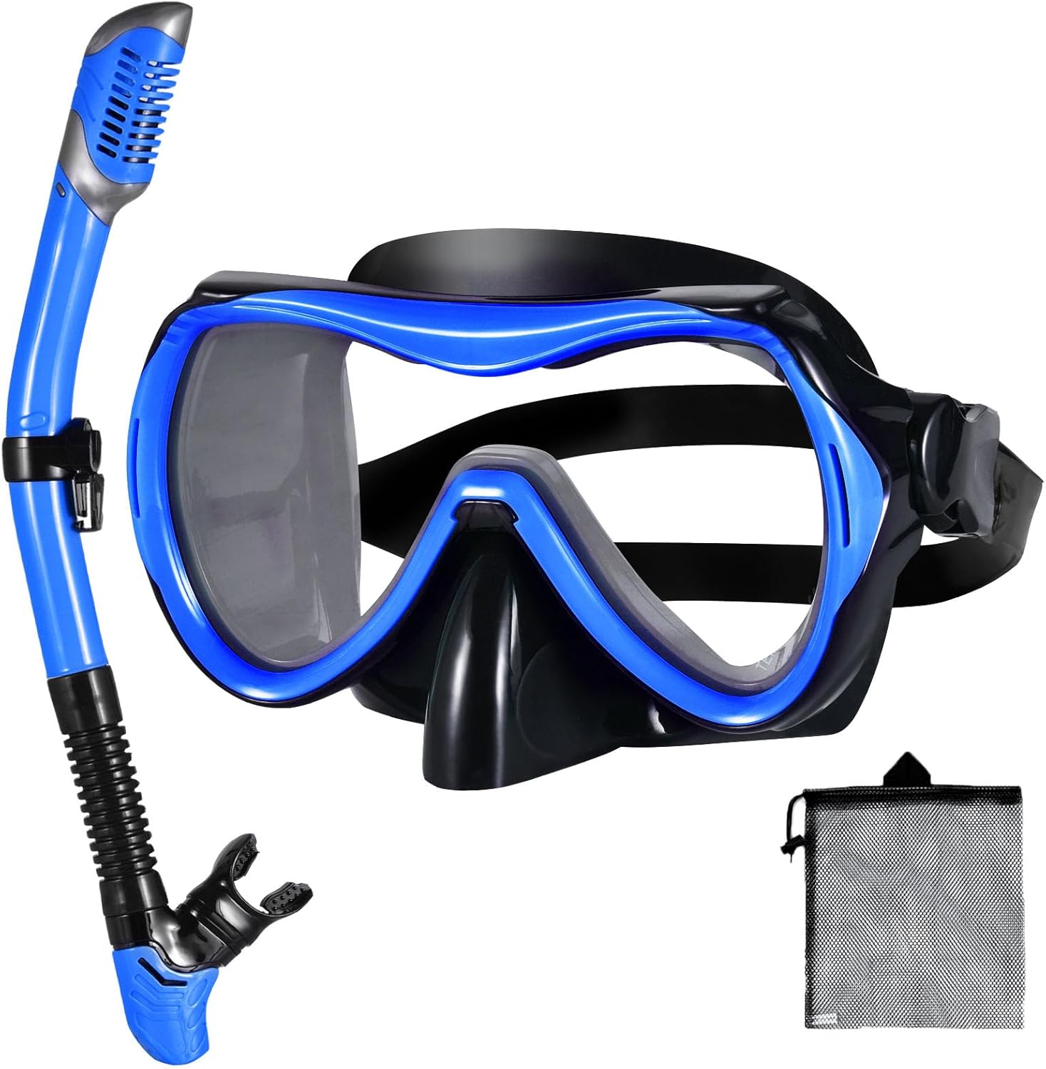 180 Panoramic View Snorkel Mask Set - Anti-Fog, Dry Top, Adult-friendly