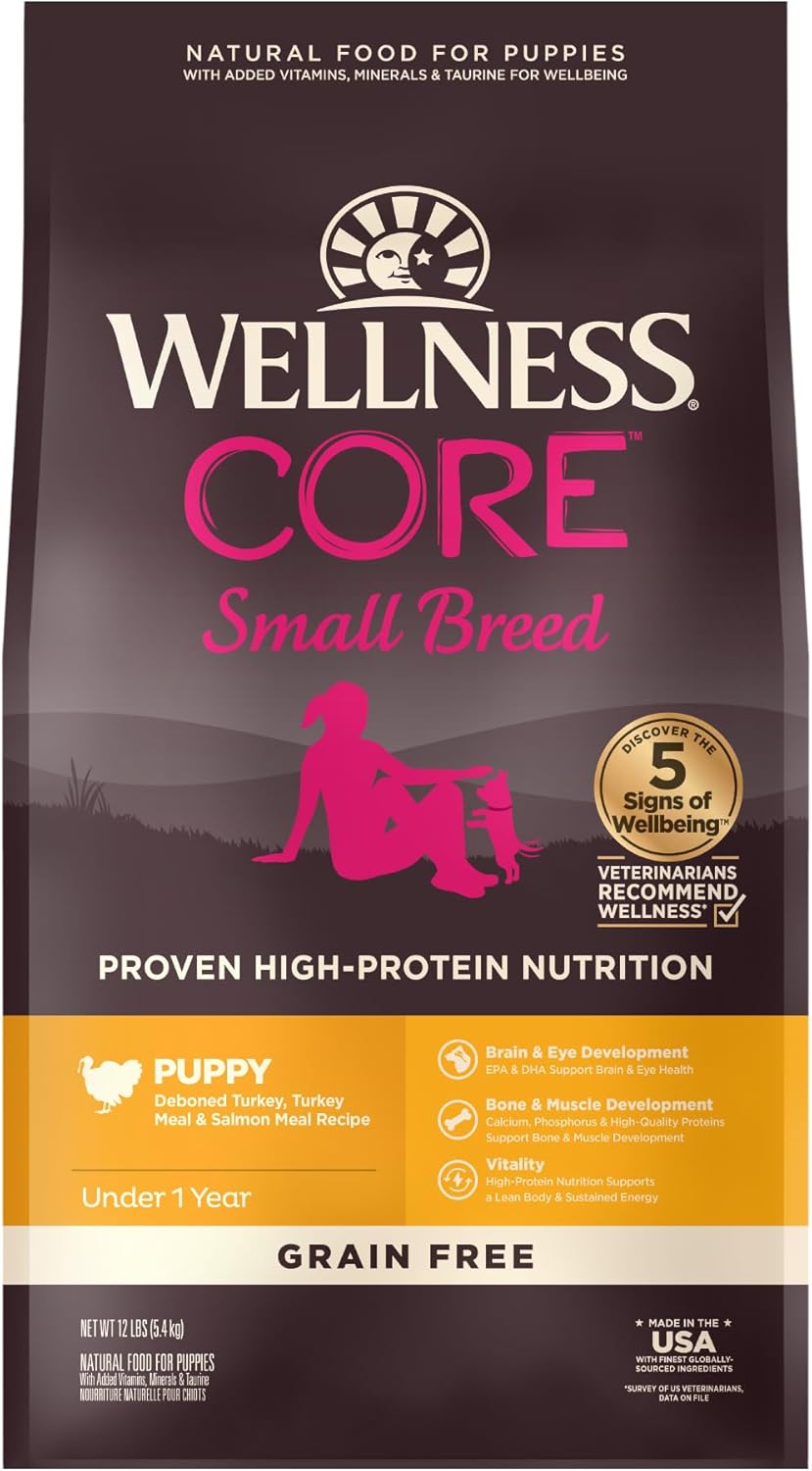 Wellness CORE Puppy Dry Dog Food for Small Breeds, Grain-Free