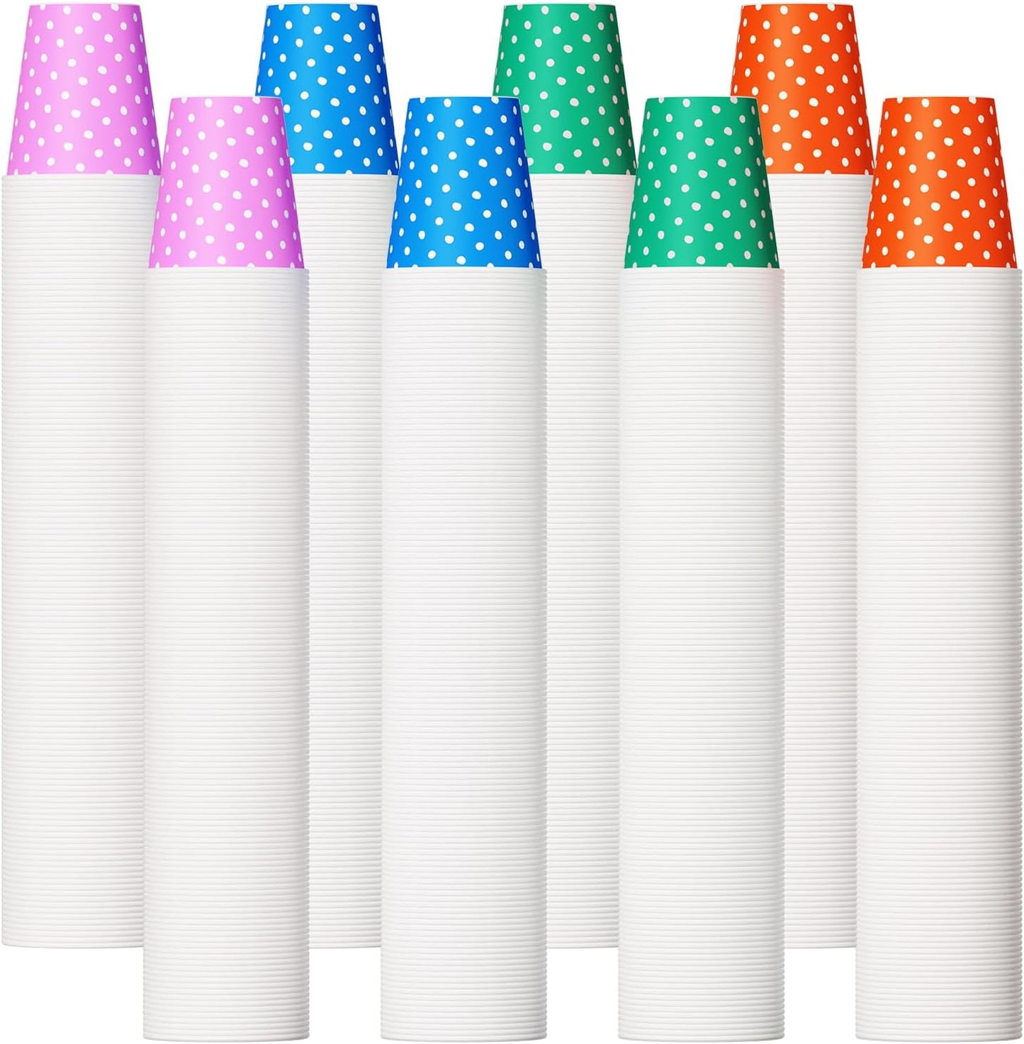 1000 Pack 5oz Paper Cups for Parties and Events - Multicolor