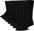 Calvin Klein Mens Dress Socks 8 Pack - Breathable Cotton Blend Crew