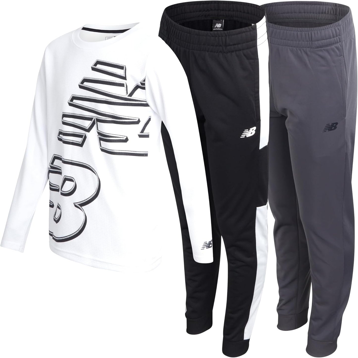 New Balance Boys Tracksuit Set - Waffle Knit Thermal Shirt