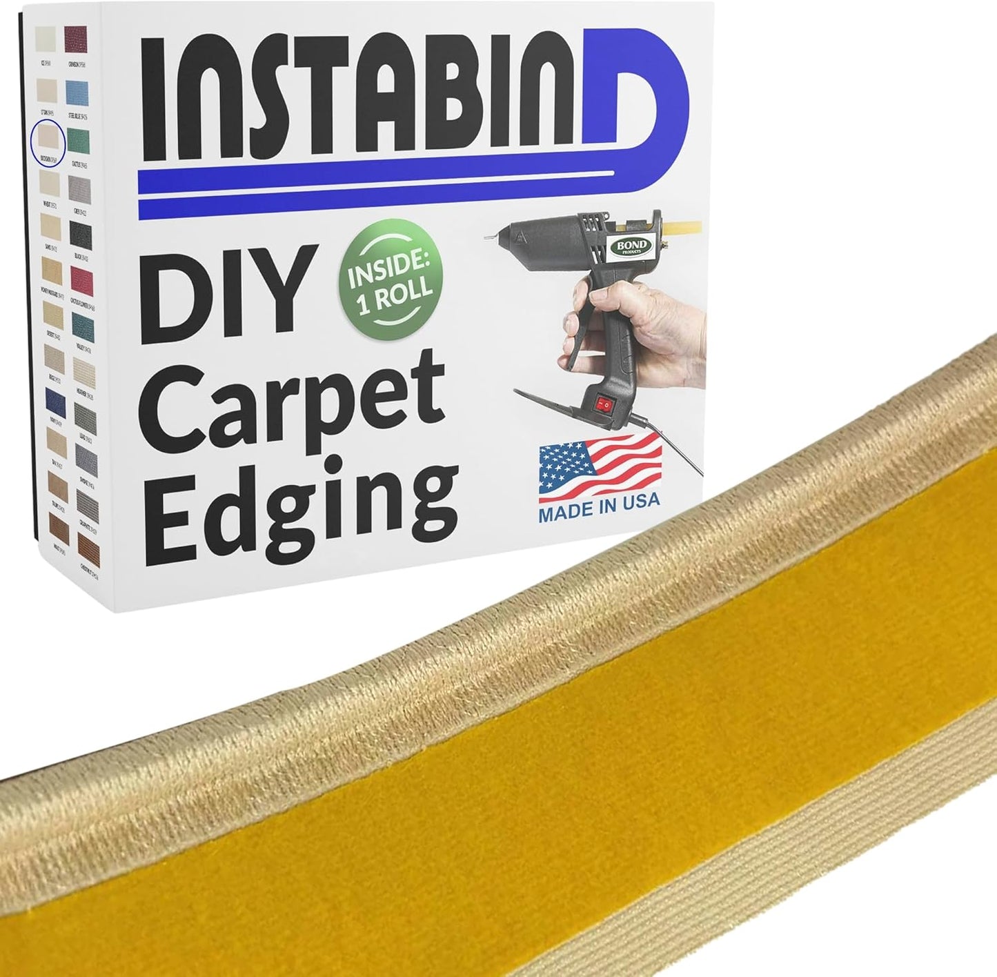 Instabind Carpet Binding Tape for DIY Rug Finishing Edges