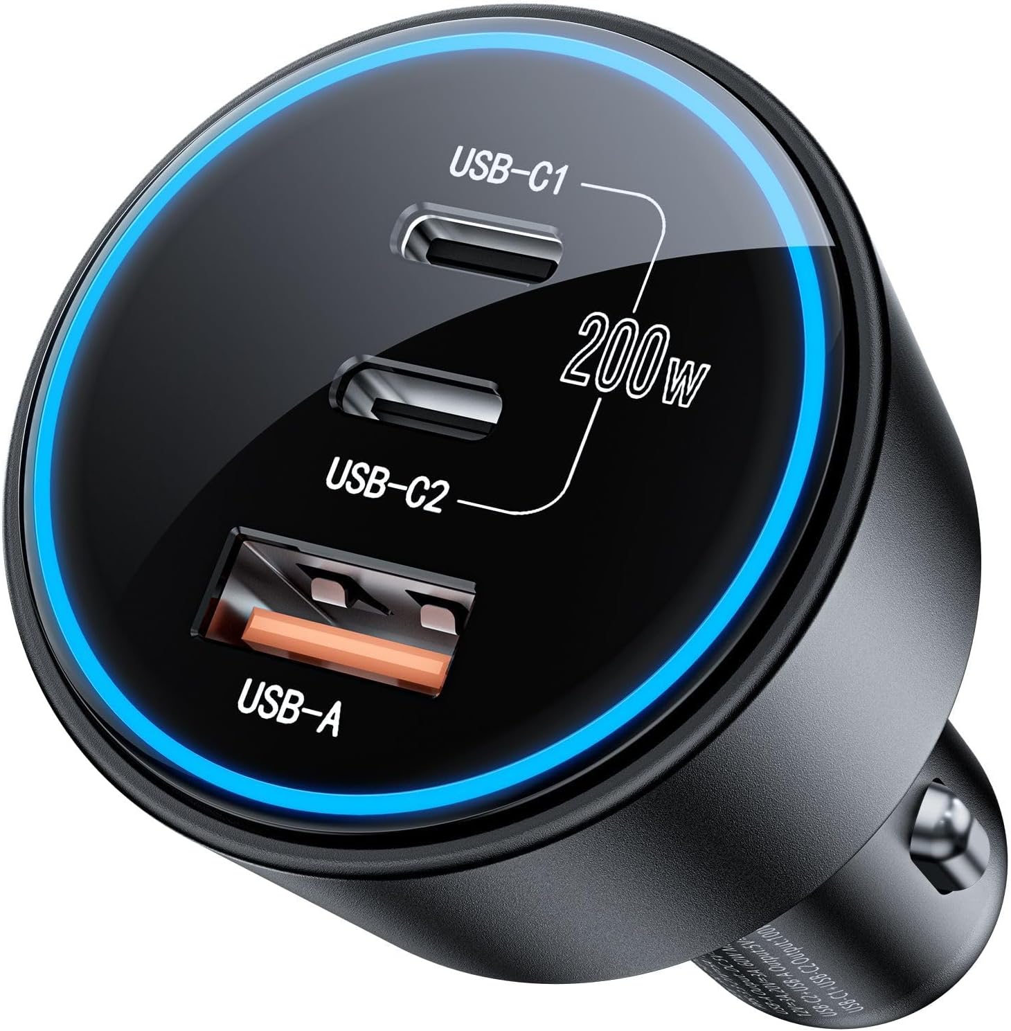 200W Fast Dual PD Car Charger for iPhone/Galaxy