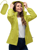 Women's Packable Rain Jacket Waterproof Lightweight Raincoat - Travel