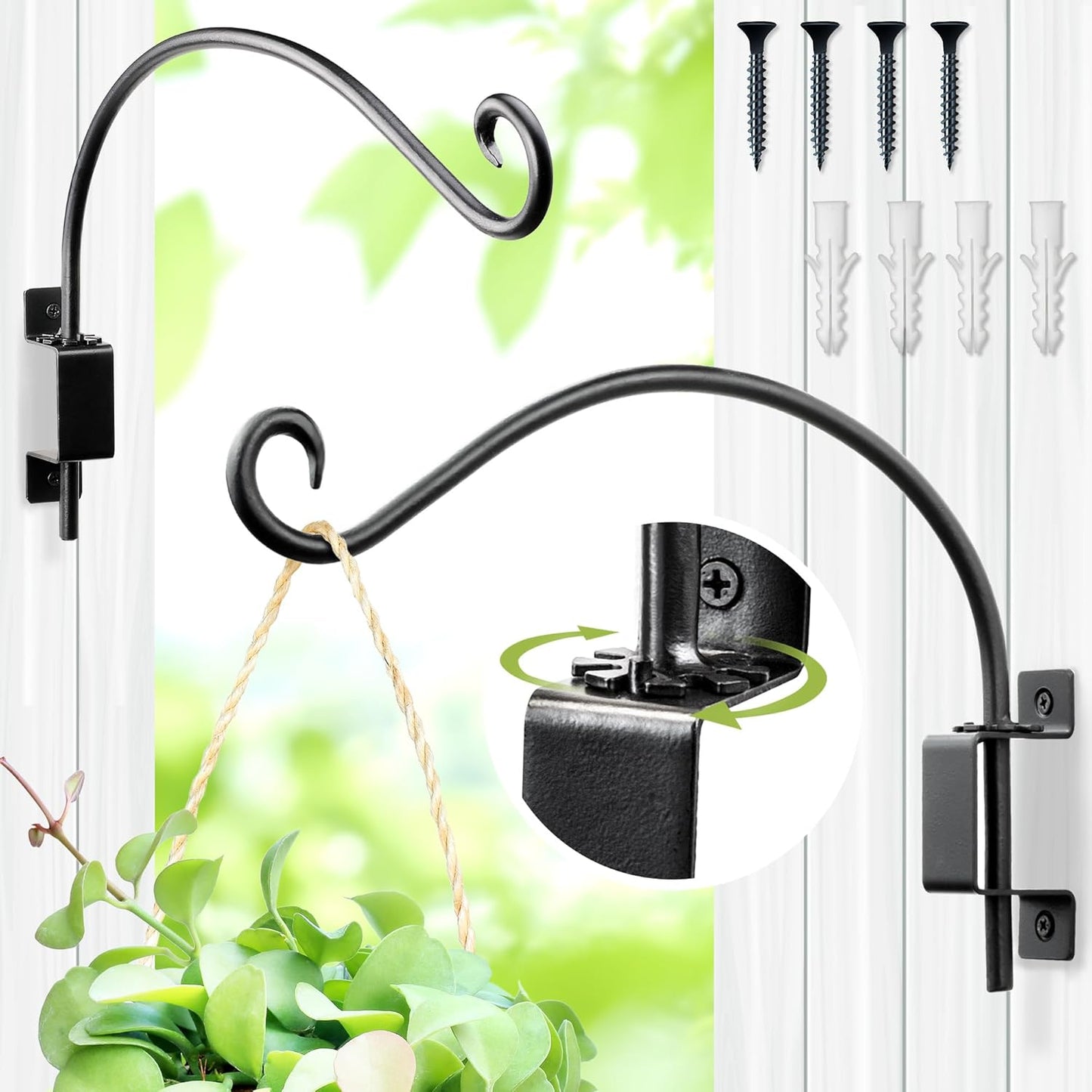 Qiang Ni Plant Hanger Outdoor: 16 Inch Bird Feeder Bracket