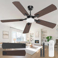 Ceiling Fans with Lights 52 in Modern Fan with Remote - Quiet DC Motor