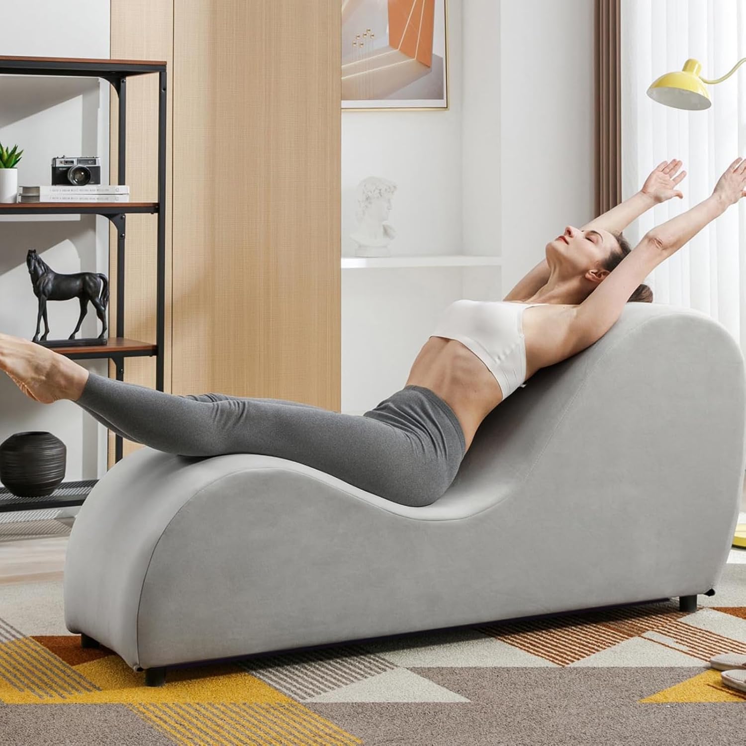 Curved Yoga Chair for Stretching & Relaxation - ADOWORE