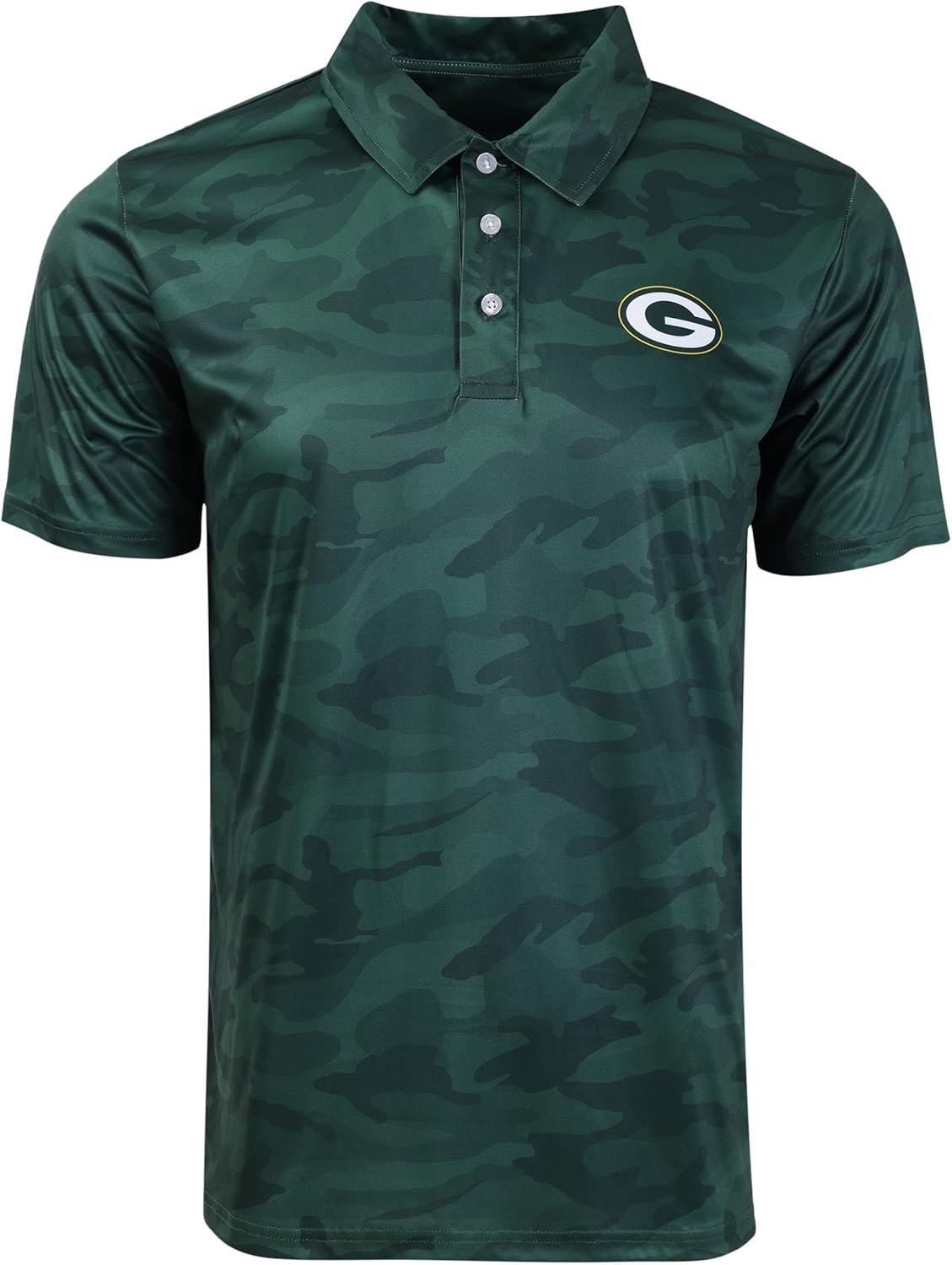 FOCO Men's NFL Team Logo Camo Color Polo Short Sleeve Shirt