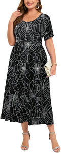 Plus Size Dresses for Women L-6XL - Flowy Summer Maxi with Pockets