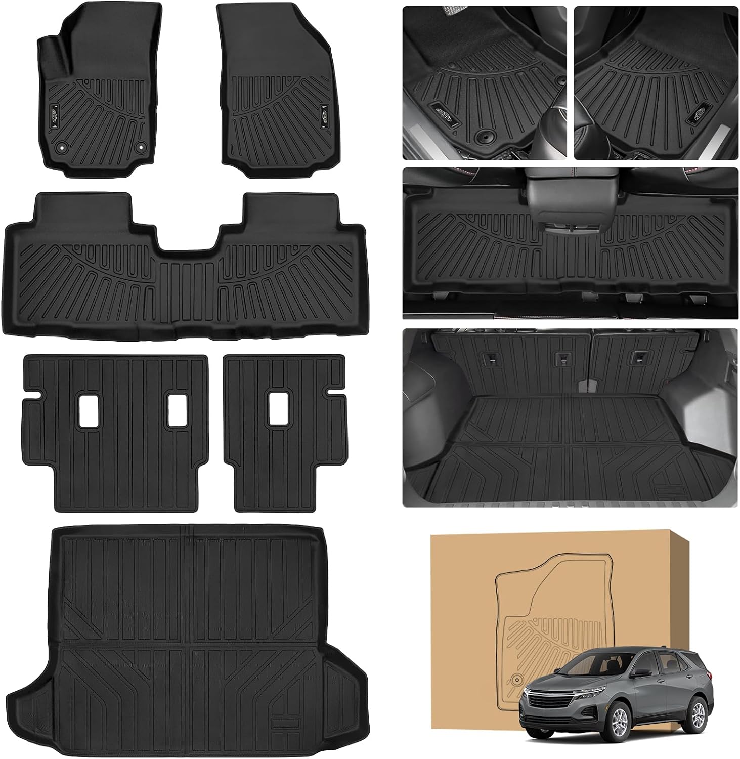 Peleus Floor Mats for Chevy Equinox and GMC Terrain 2018-2024